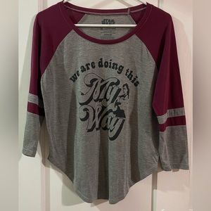 Star Wars Branded 3/4 sleeve Vintage Style Tshirt